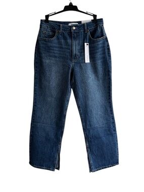 d jeans Women’s Straight Leg Ankle Jeans Inside Slits